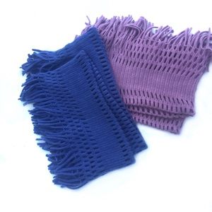 2/20$ Blue & Purple Infinity 100% Acrylic Scarves